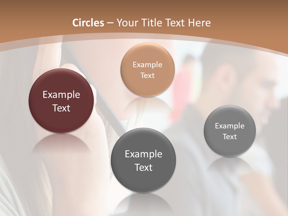 Company Sitting Customer Service PowerPoint Template