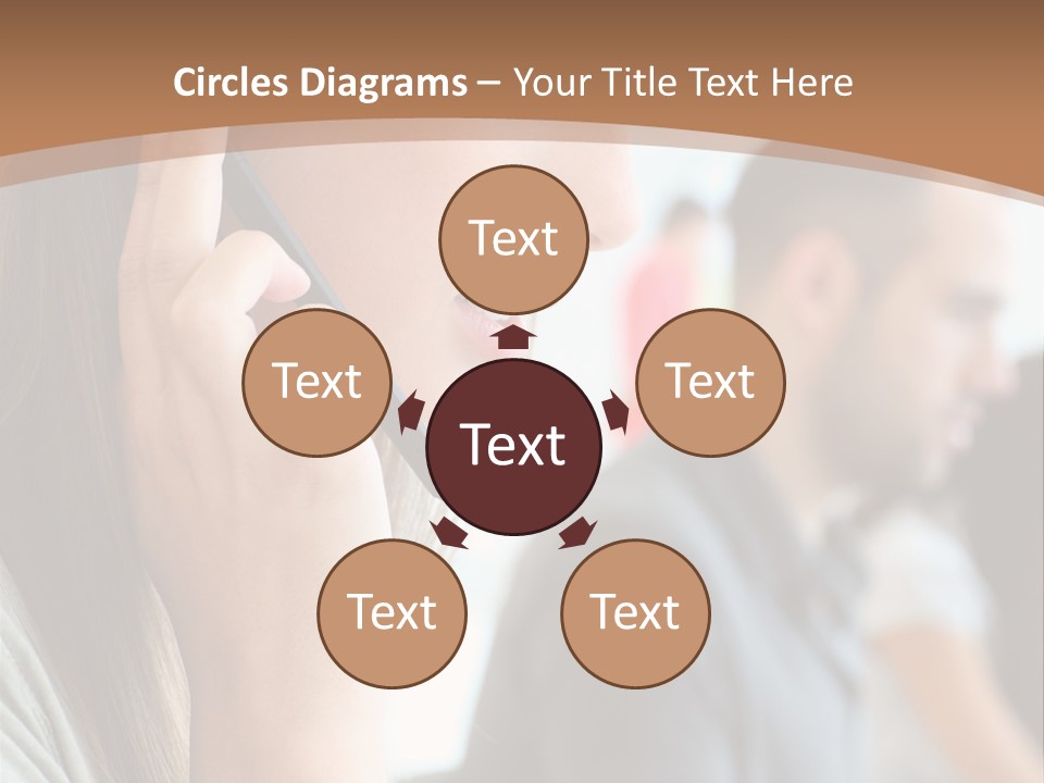 Company Sitting Customer Service PowerPoint Template