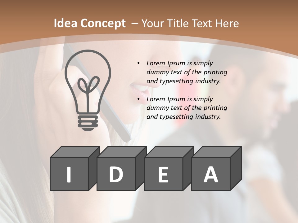 Company Sitting Customer Service PowerPoint Template