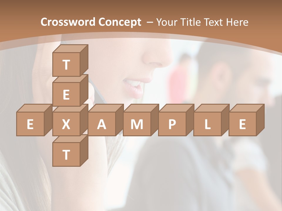 Company Sitting Customer Service PowerPoint Template