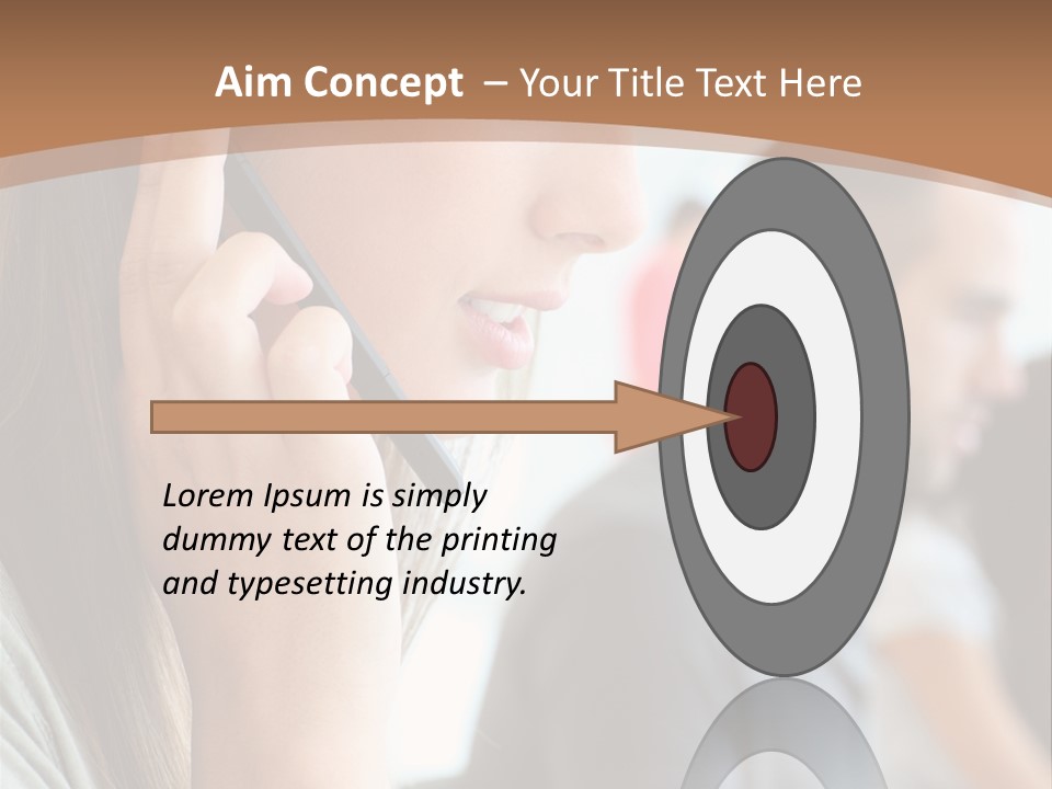 Company Sitting Customer Service PowerPoint Template