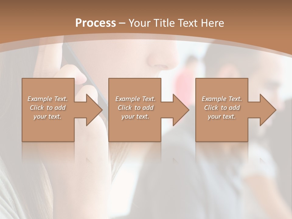 Company Sitting Customer Service PowerPoint Template