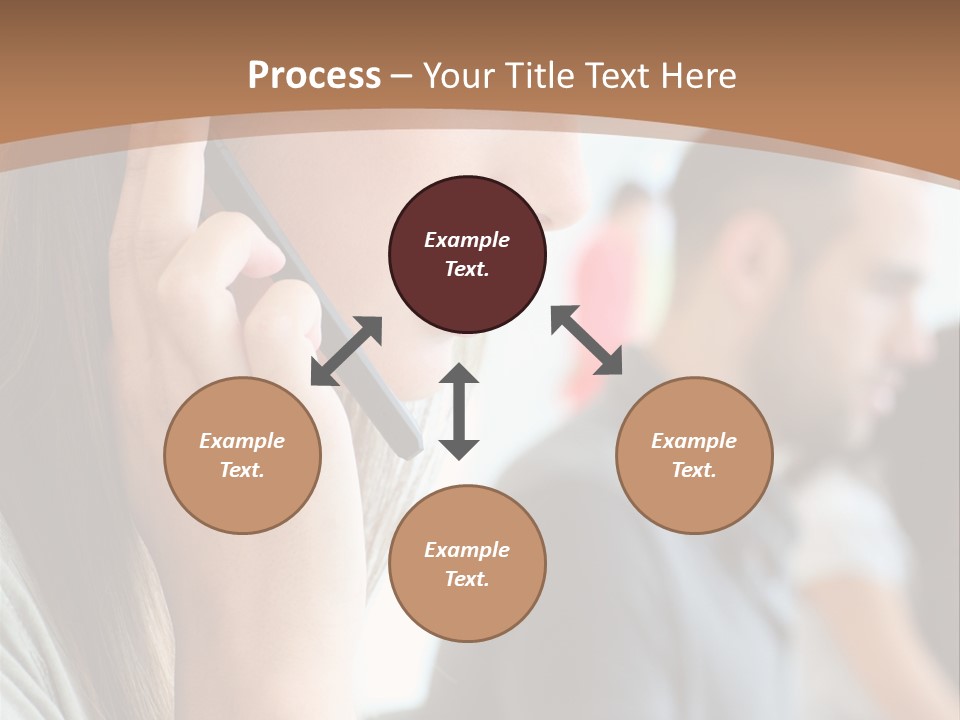 Company Sitting Customer Service PowerPoint Template