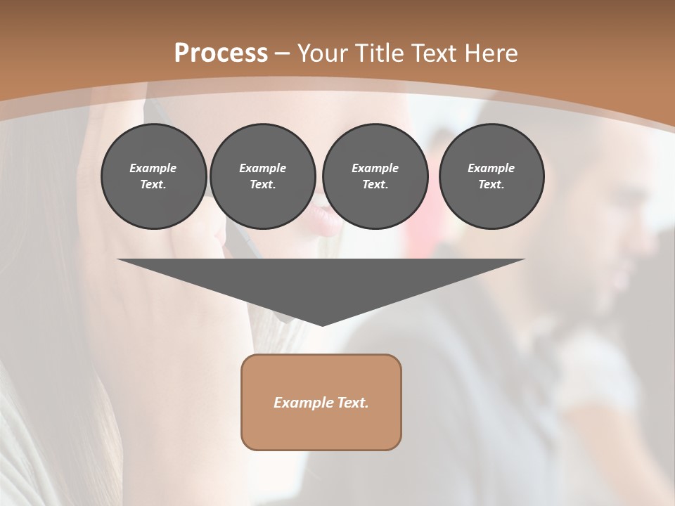 Company Sitting Customer Service PowerPoint Template