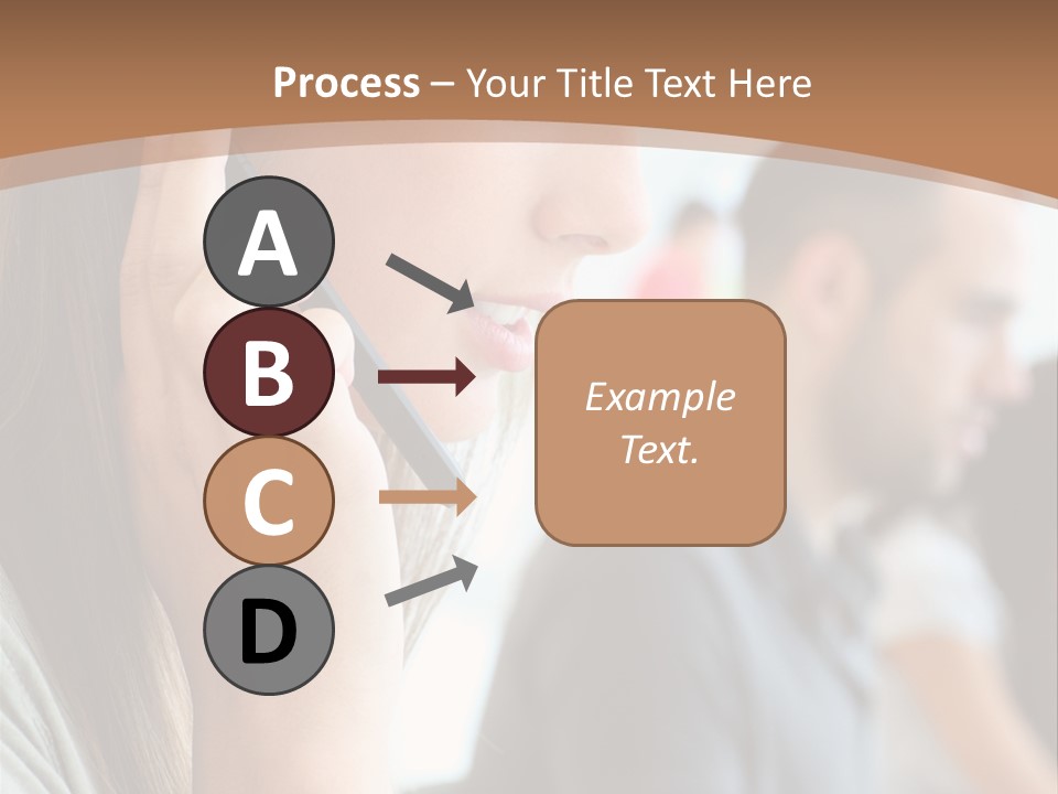 Company Sitting Customer Service PowerPoint Template