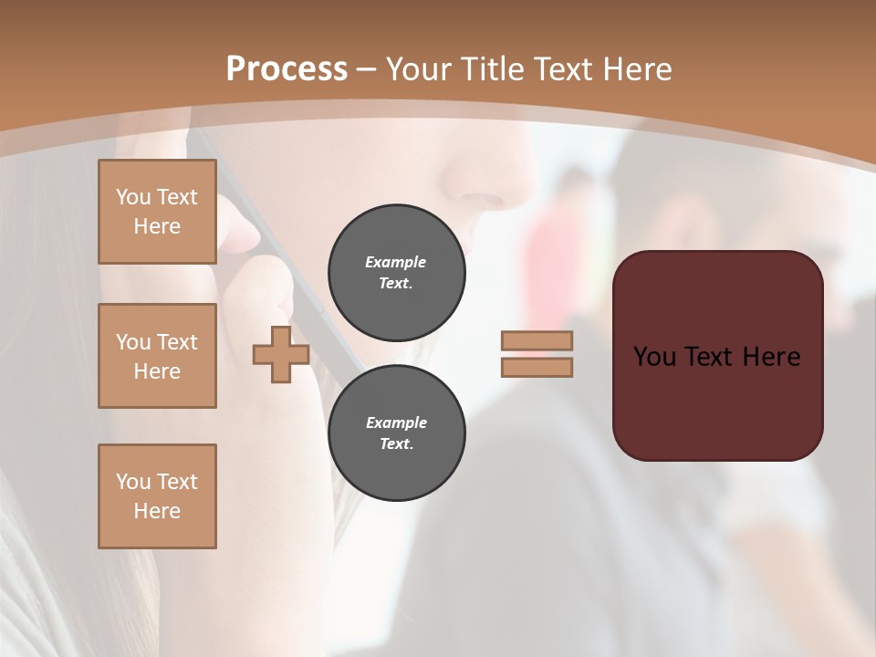 Company Sitting Customer Service PowerPoint Template