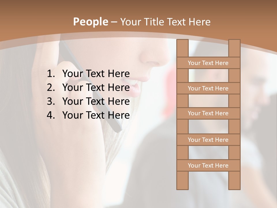 Company Sitting Customer Service PowerPoint Template