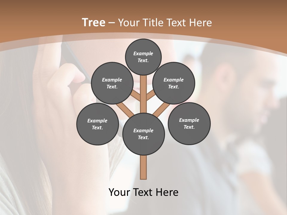 Company Sitting Customer Service PowerPoint Template