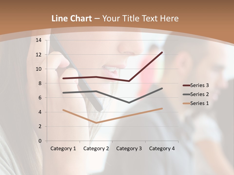 Company Sitting Customer Service PowerPoint Template