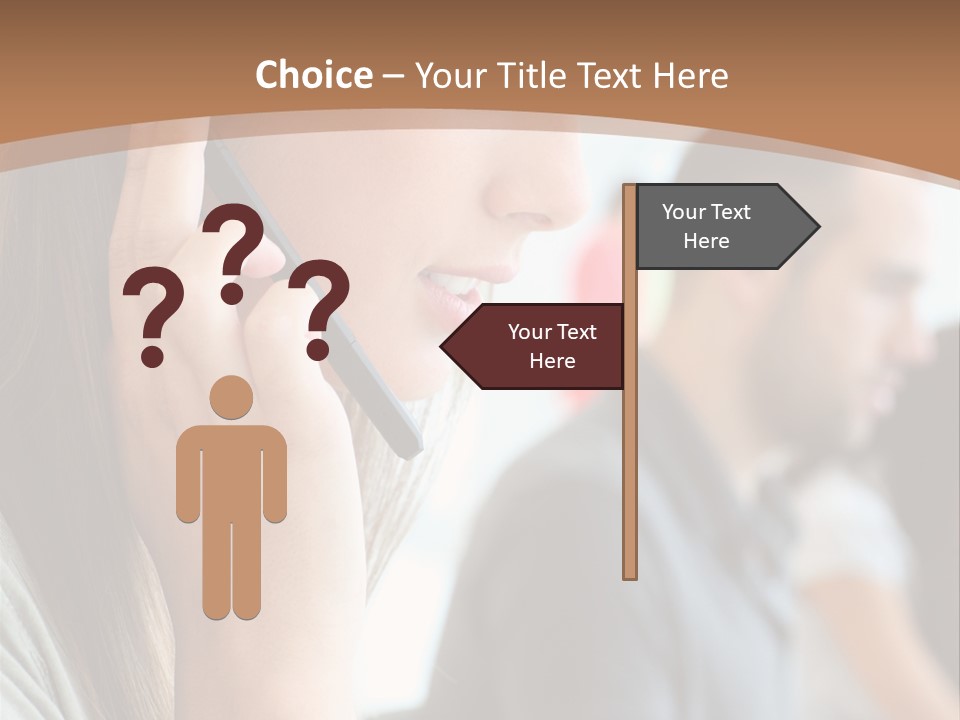 Company Sitting Customer Service PowerPoint Template