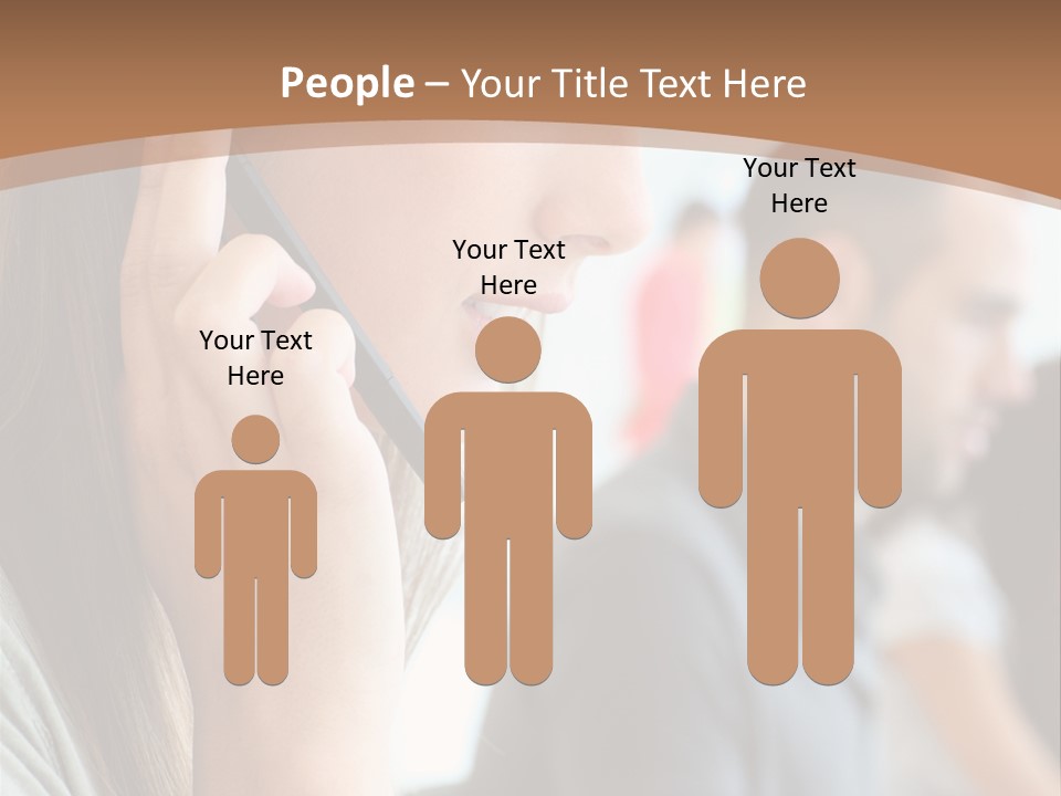 Company Sitting Customer Service PowerPoint Template