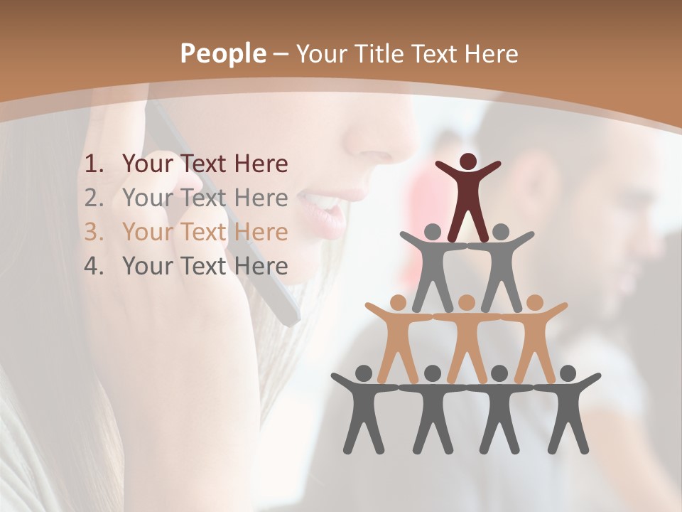 Company Sitting Customer Service PowerPoint Template