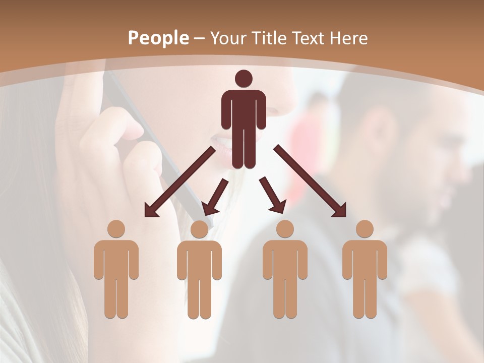 Company Sitting Customer Service PowerPoint Template