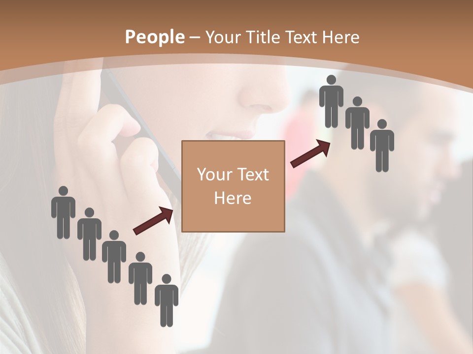 Company Sitting Customer Service PowerPoint Template