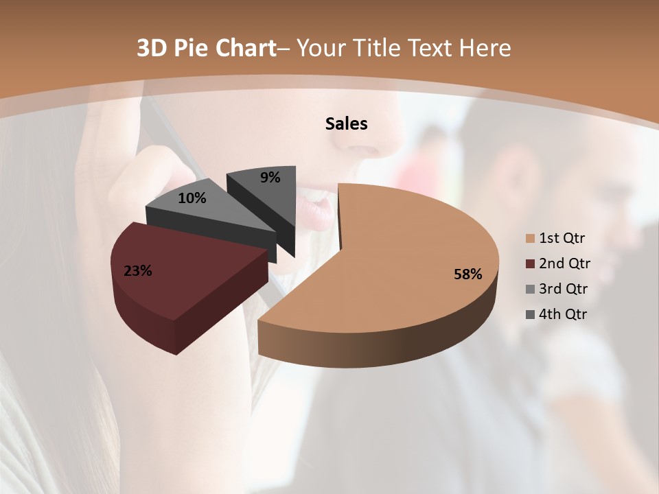 Company Sitting Customer Service PowerPoint Template