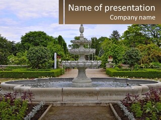 Canada Ontario Ornamental Garden PowerPoint Template