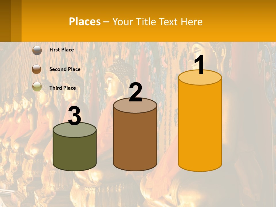 Statue Gold Ayuthaya PowerPoint Template
