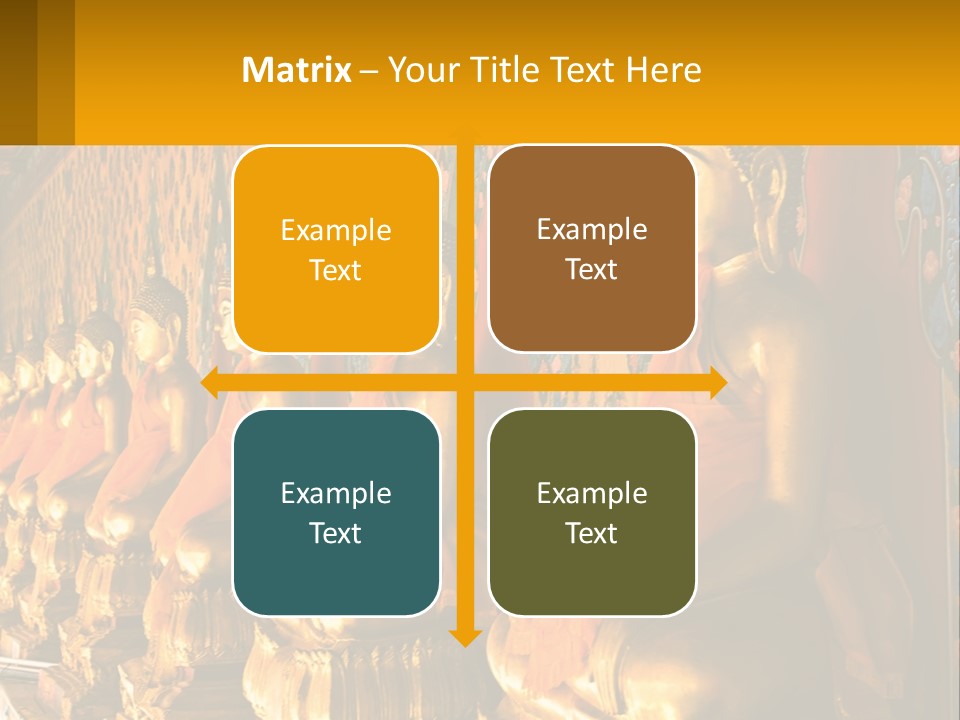 Statue Gold Ayuthaya PowerPoint Template