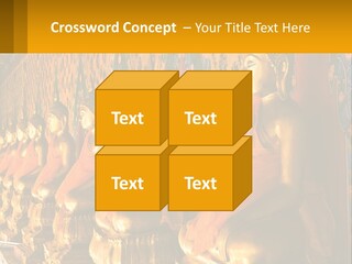 Statue Gold Ayuthaya PowerPoint Template