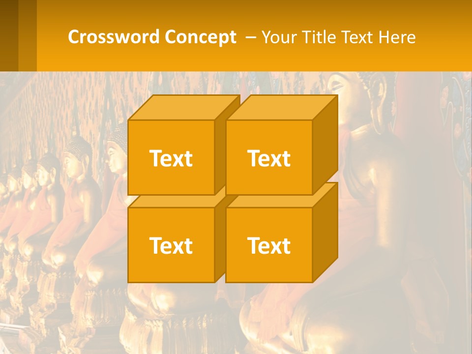 Statue Gold Ayuthaya PowerPoint Template