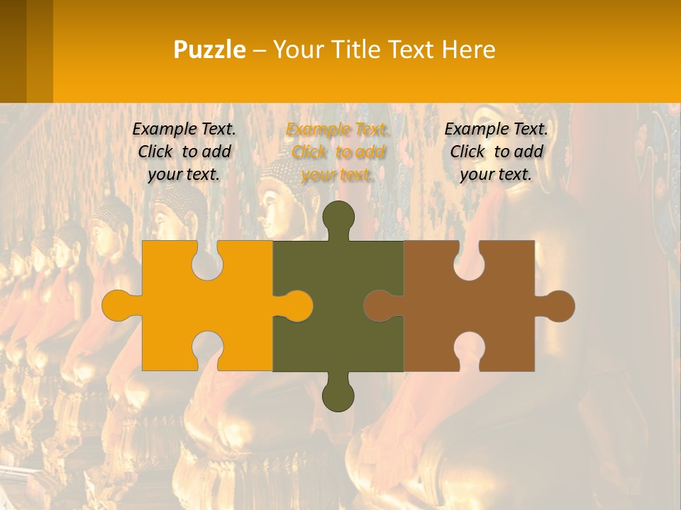 Statue Gold Ayuthaya PowerPoint Template