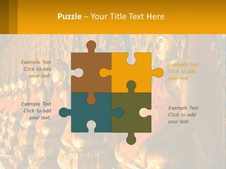 Statue Gold Ayuthaya PowerPoint Template