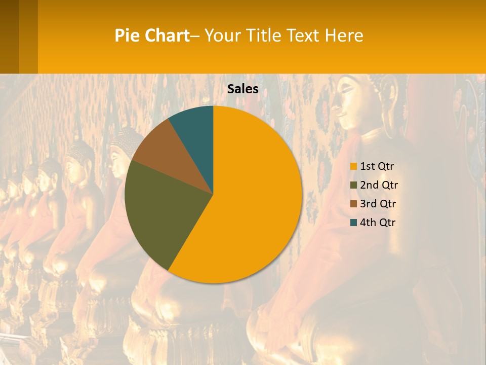 Statue Gold Ayuthaya PowerPoint Template