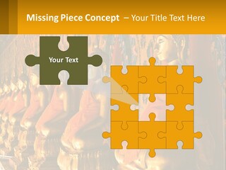 Statue Gold Ayuthaya PowerPoint Template