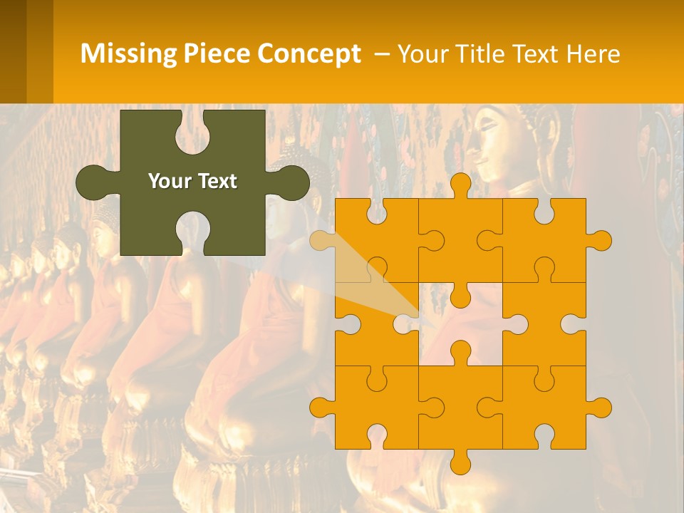 Statue Gold Ayuthaya PowerPoint Template