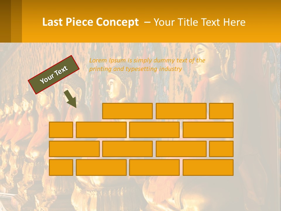 Statue Gold Ayuthaya PowerPoint Template