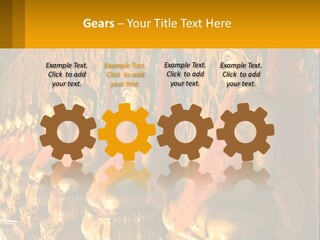 Statue Gold Ayuthaya PowerPoint Template