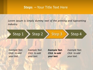 Statue Gold Ayuthaya PowerPoint Template