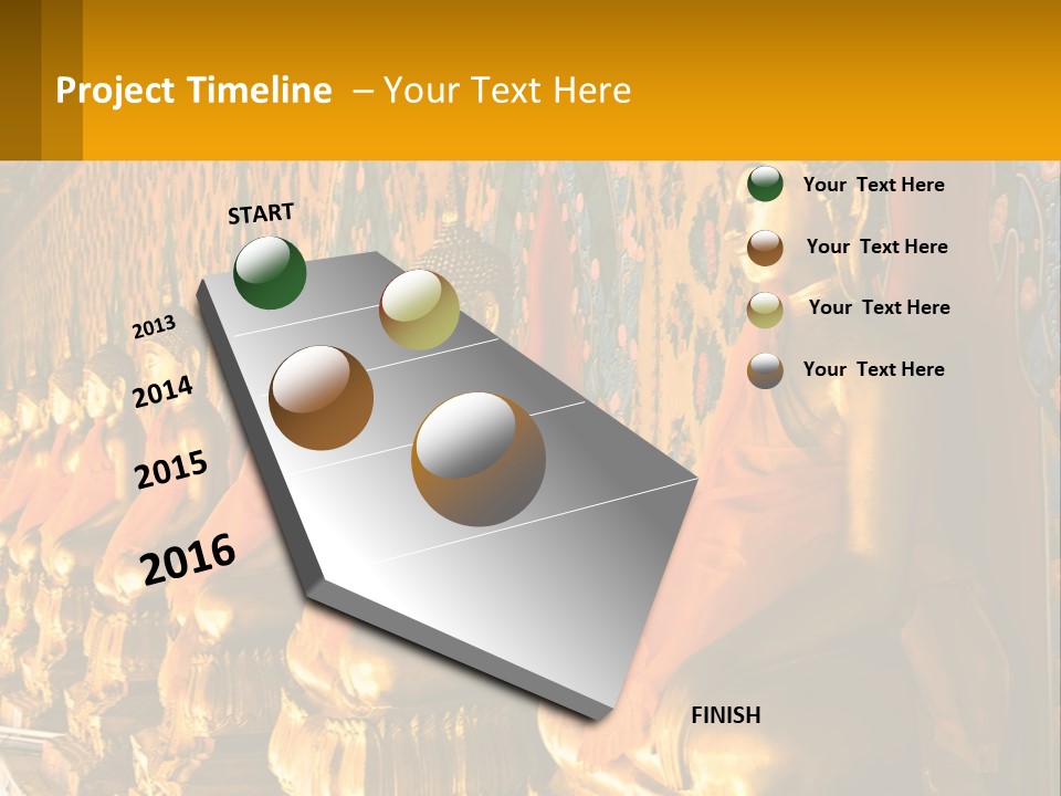 Statue Gold Ayuthaya PowerPoint Template