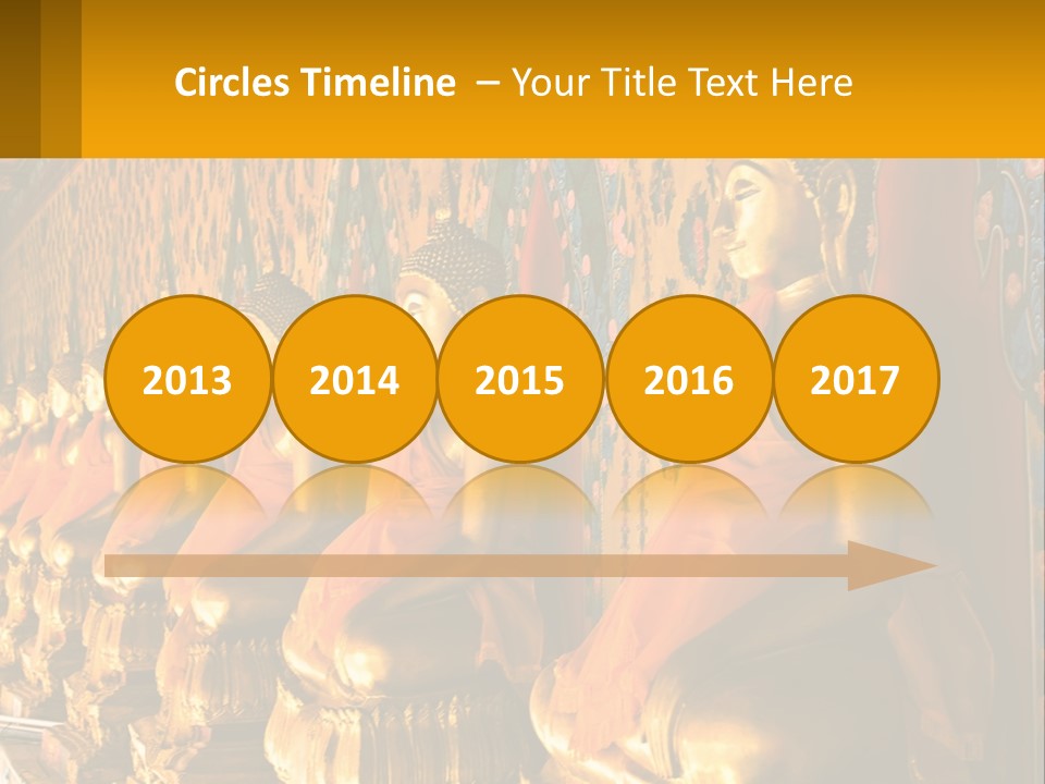 Statue Gold Ayuthaya PowerPoint Template