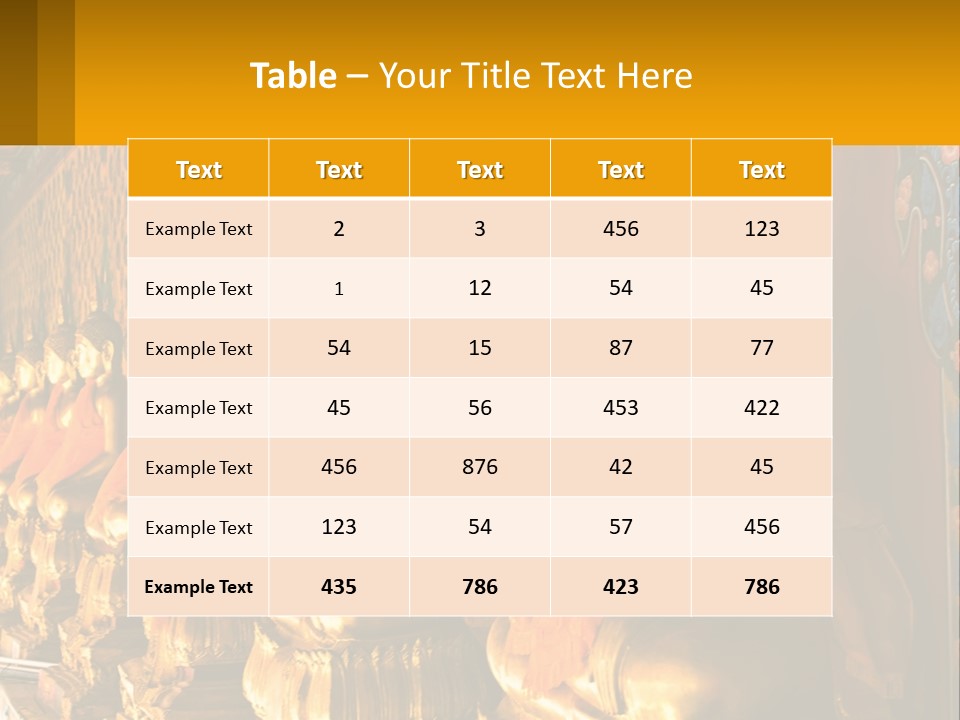 Statue Gold Ayuthaya PowerPoint Template