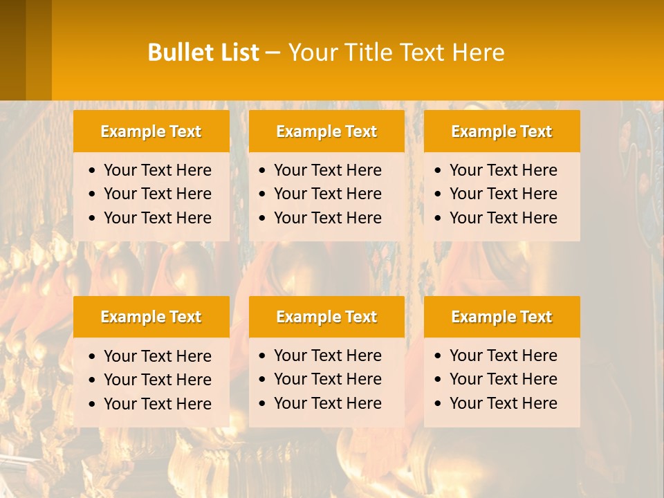 Statue Gold Ayuthaya PowerPoint Template