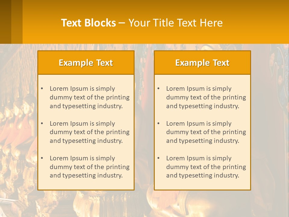 Statue Gold Ayuthaya PowerPoint Template