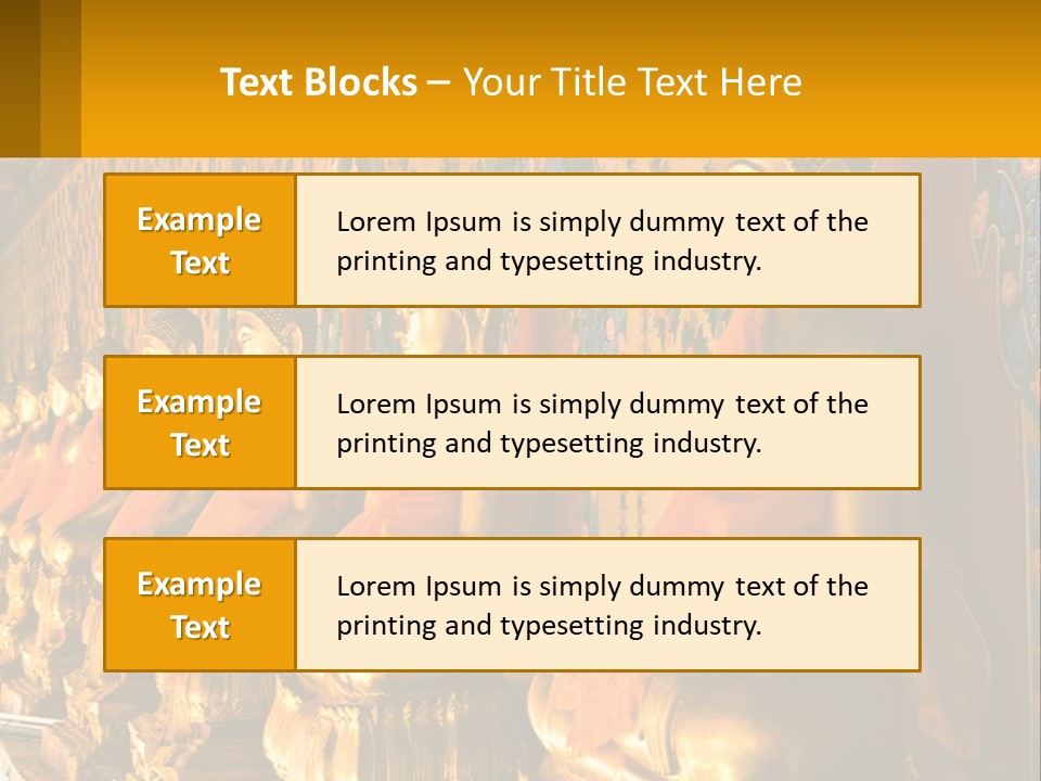 Statue Gold Ayuthaya PowerPoint Template