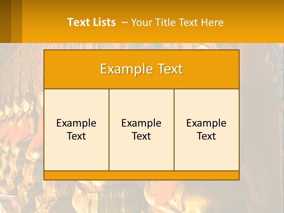 Statue Gold Ayuthaya PowerPoint Template
