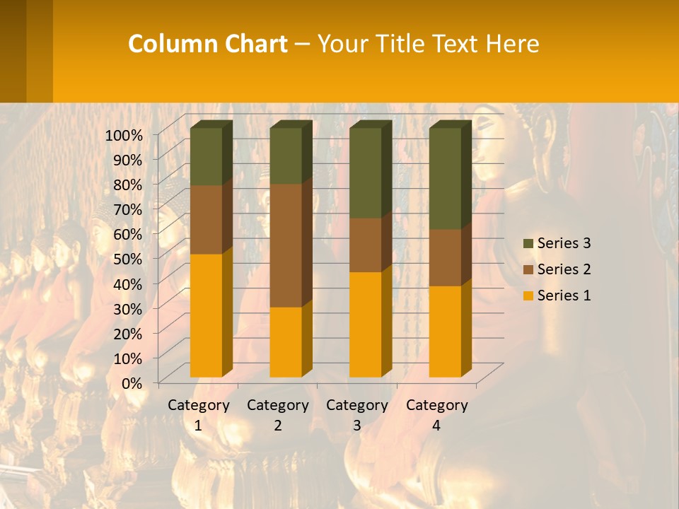 Statue Gold Ayuthaya PowerPoint Template