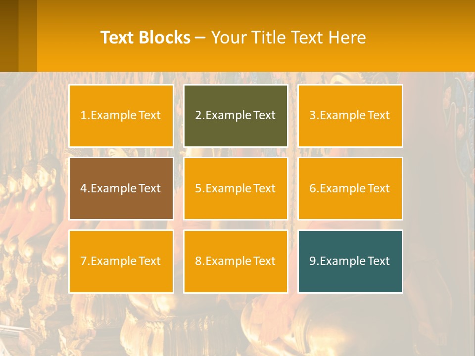 Statue Gold Ayuthaya PowerPoint Template