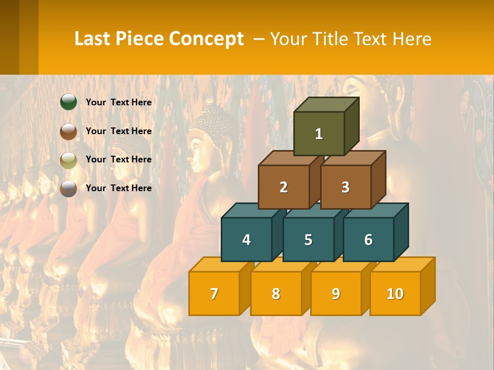 Statue Gold Ayuthaya PowerPoint Template