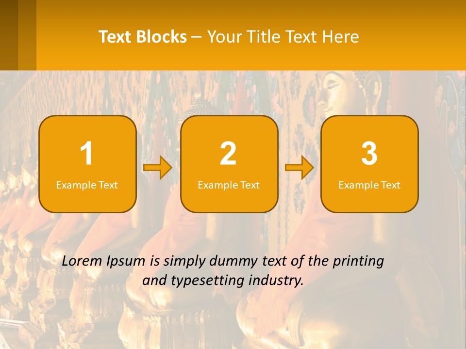 Statue Gold Ayuthaya PowerPoint Template