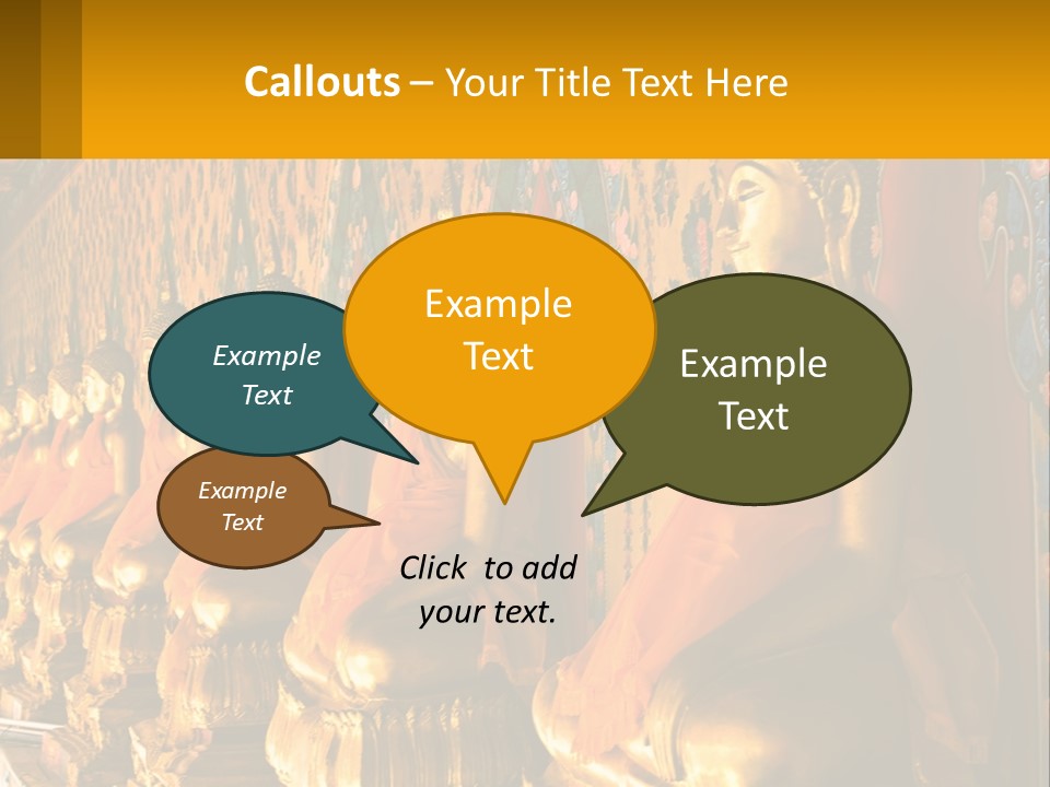 Statue Gold Ayuthaya PowerPoint Template