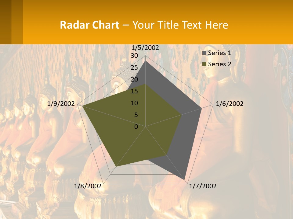 Statue Gold Ayuthaya PowerPoint Template