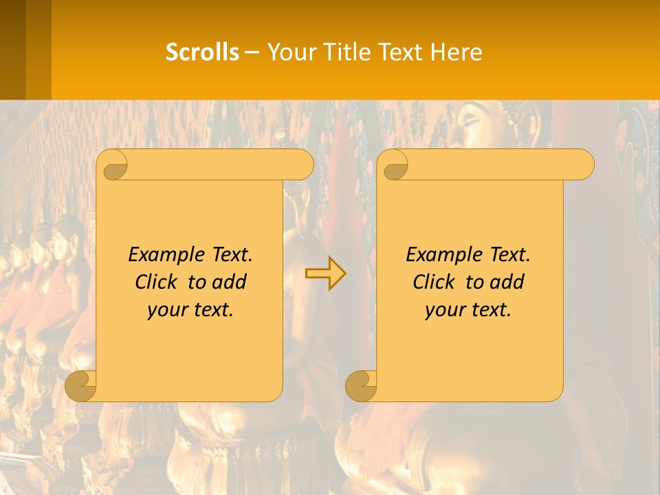 Statue Gold Ayuthaya PowerPoint Template