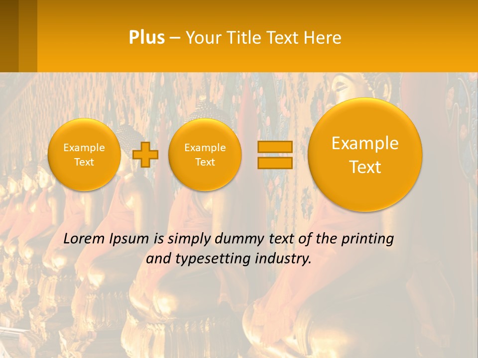 Statue Gold Ayuthaya PowerPoint Template