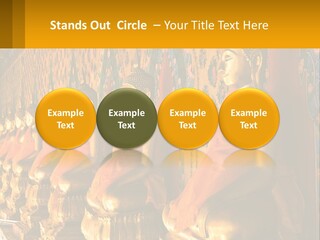 Statue Gold Ayuthaya PowerPoint Template