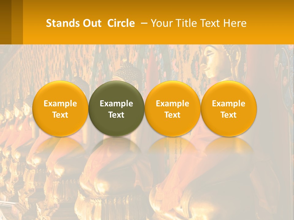 Statue Gold Ayuthaya PowerPoint Template