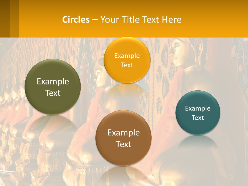 Statue Gold Ayuthaya PowerPoint Template